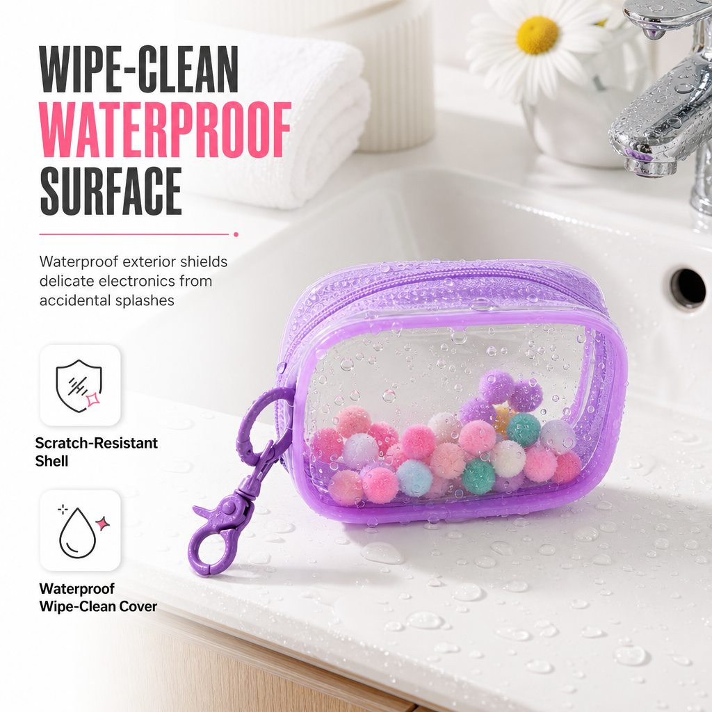 Wipe-clean waterproof surface