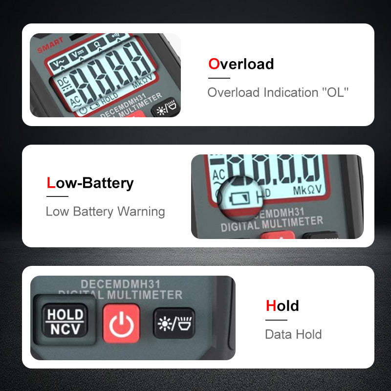 🔧⚡️ Smart Anti-Burn Multimeter! 4000-Count Auto-Ranging, Palm-Sized Zero-Fail Measurement Tool ✨