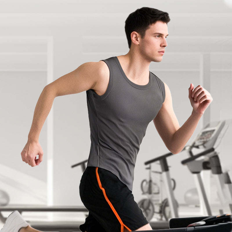 🎉🛍️Men's Summer Essentials-Buy 3 Get 2 Free🎽Round Neck Quick-Drying Stretchy Slim Tank Top