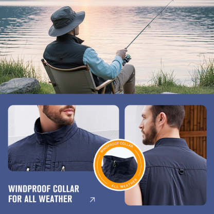 🔥🧥Men's Oversized Sleeveless Vest Jacket With Pockets