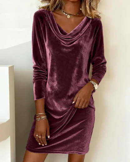 Loose Velvet Dress for Women