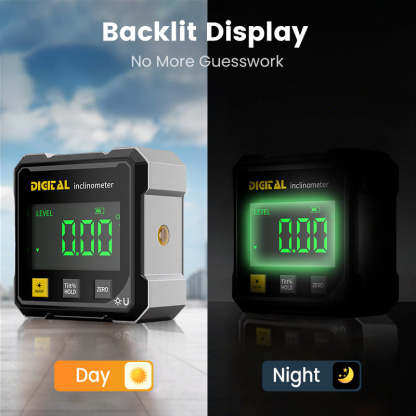 4-Side Magnetic Digital Angle Gauge with Laser