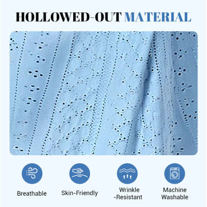 💃Women's Elegant V-Neck Hollow-Out Solid Dress