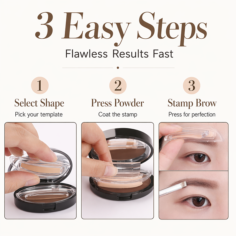 Effortless daily beauty eyebrow stamp