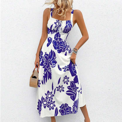 🌸Floral Whispers🌿Women's Floral Print Spaghetti Strap Dress