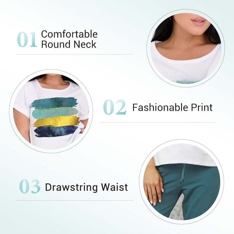 Fashionable Simple Casual  2-Piece Set