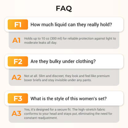 Men's Ultra-Absorbent Incontinence Boxer Briefs