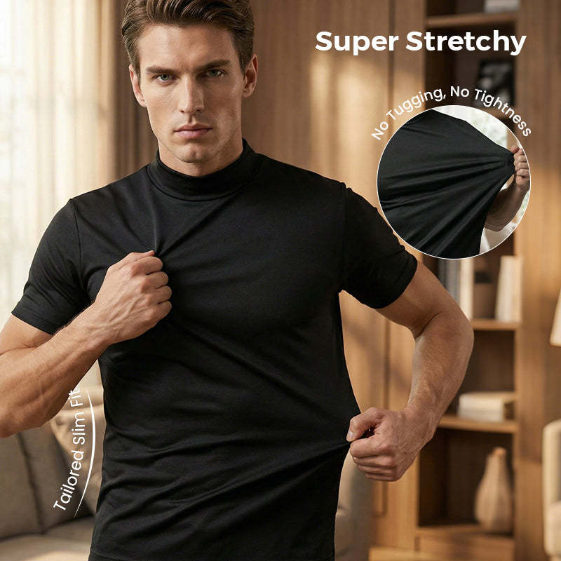 🔥All Colors 💖 Men's High Neck Slim Fit T-shirt