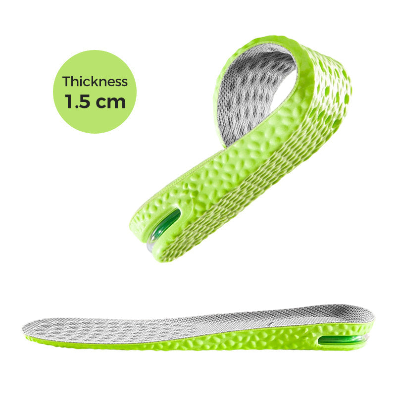 Comfortable Insoles with Air Cushion and Height-Increasing Effect