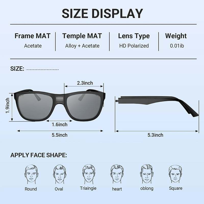 🕶️Smart Photochromic Polarized Sunglasses