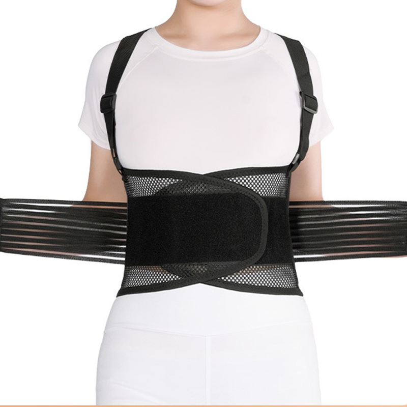 Elastic wrap waist support brace