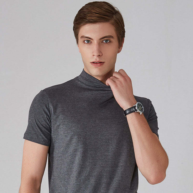 🔥All Colors 💖 Men's High Neck Slim Fit T-shirt