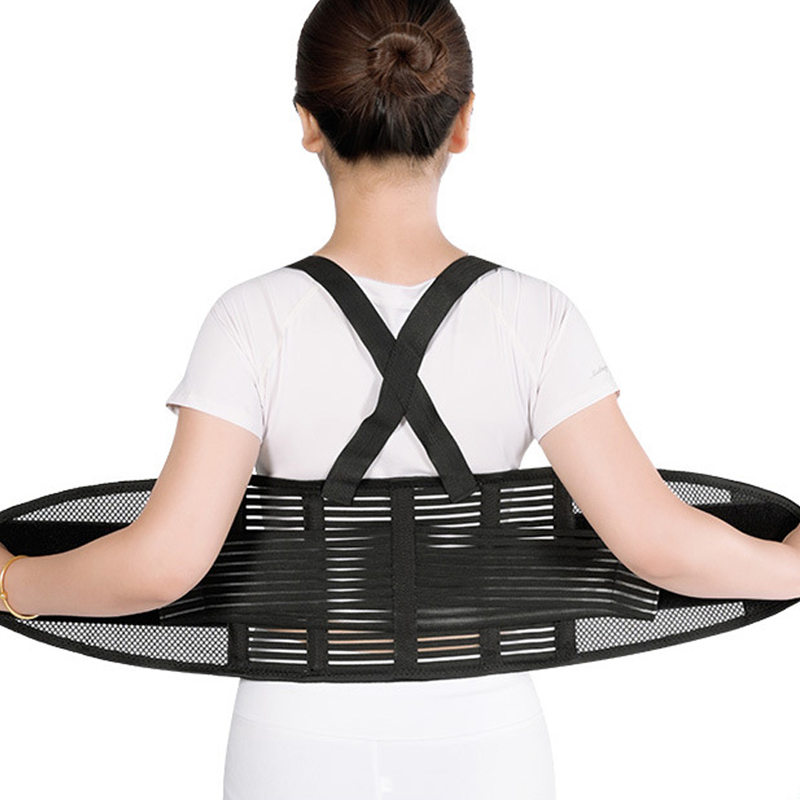 Dual strap adjustable waist support brace
