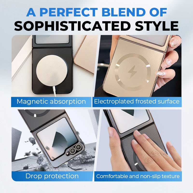 🔥Electroplated Frosted Magnetic Case Cover for Samsung Flip Series