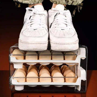 🔥Best Sales🔥  Pull-out Food-grade Refrigerator Egg Rack-stacks Up To 32 Eggs