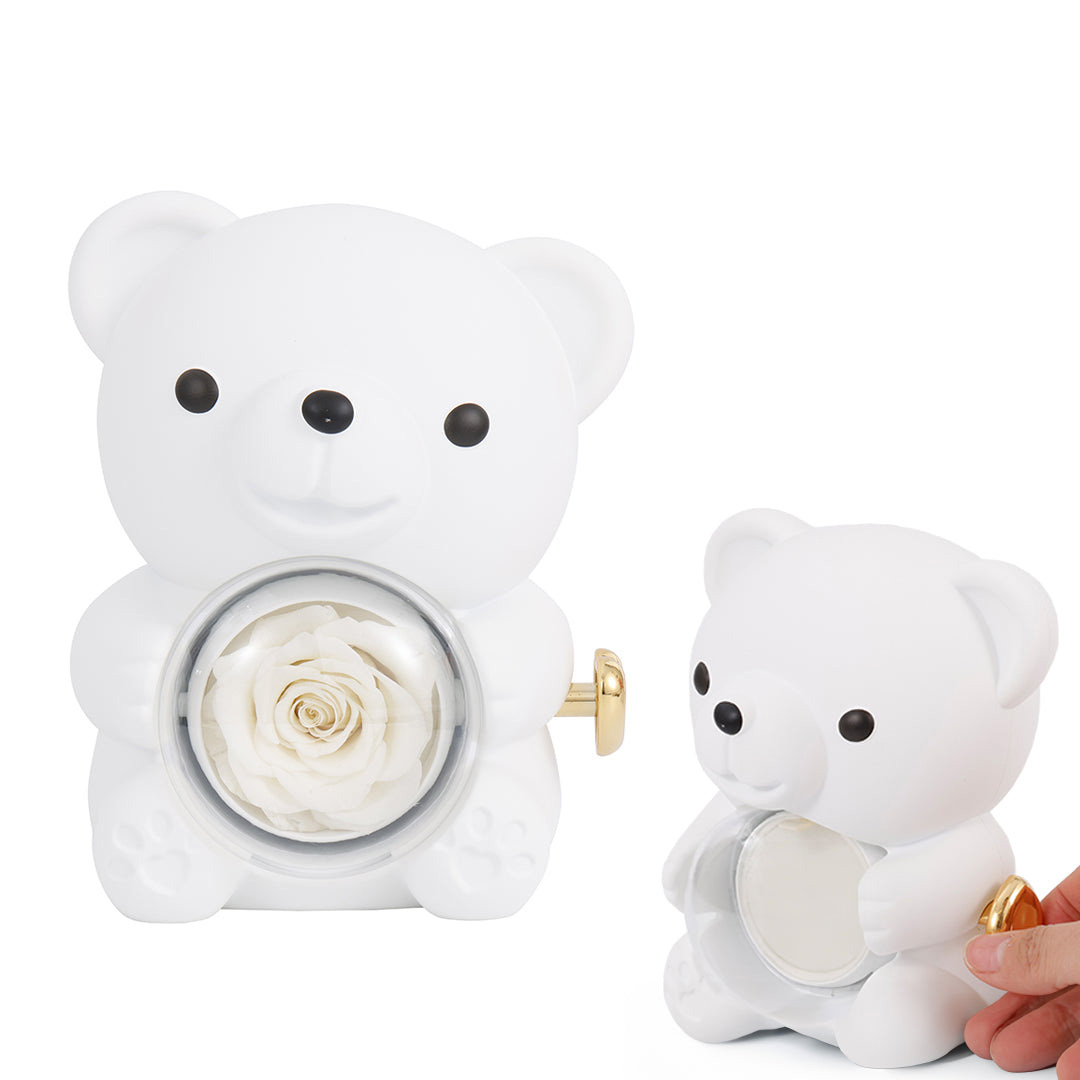 🌹💝Cute Teddy Bear with Preserved Rose🧸