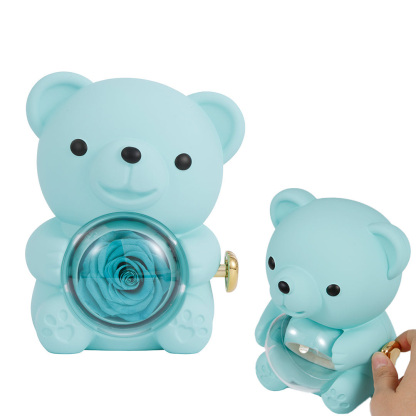 🌹💝Cute Teddy Bear with Preserved Rose🧸