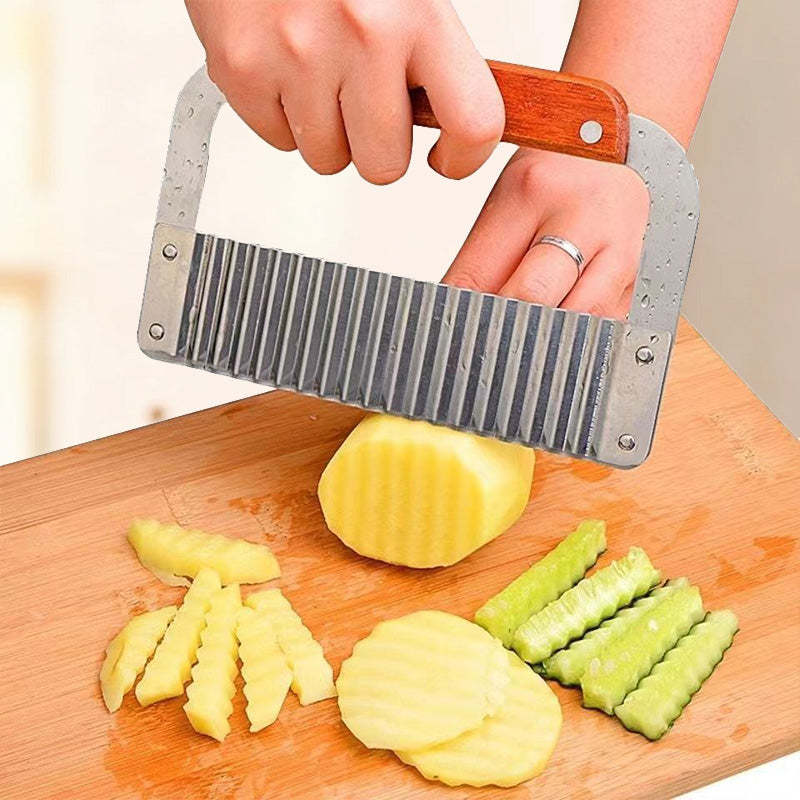 Stainless Steel Wavy Crinkle Potato Cutter