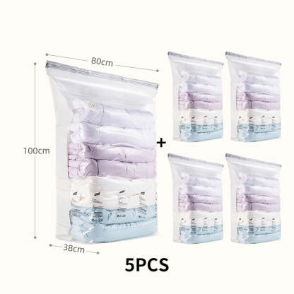 5PCS Reusable Vacuum-Free Compression Storage Bags-8