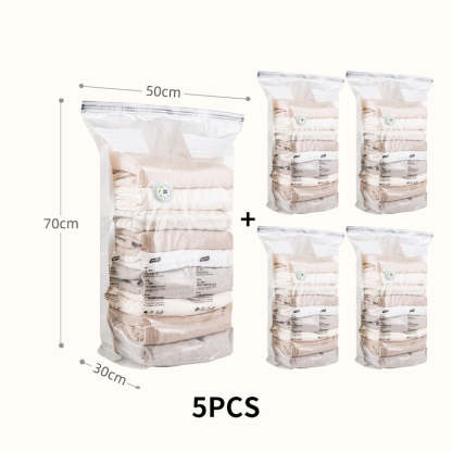 5PCS Reusable Vacuum-Free Compression Storage Bags-9
