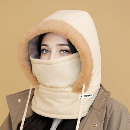 Plush-lined Thickened Thermal Hat with Face Mask for Men and Women