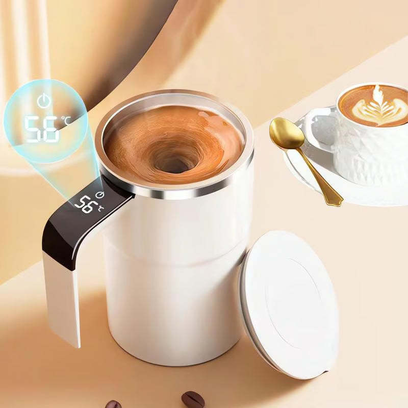 ☕Rechargeable Automatic Magnetic Stirring Coffee Mug Set with Digital Display
