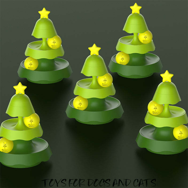Christmas Tree Illuminated Cat Ball track Toy