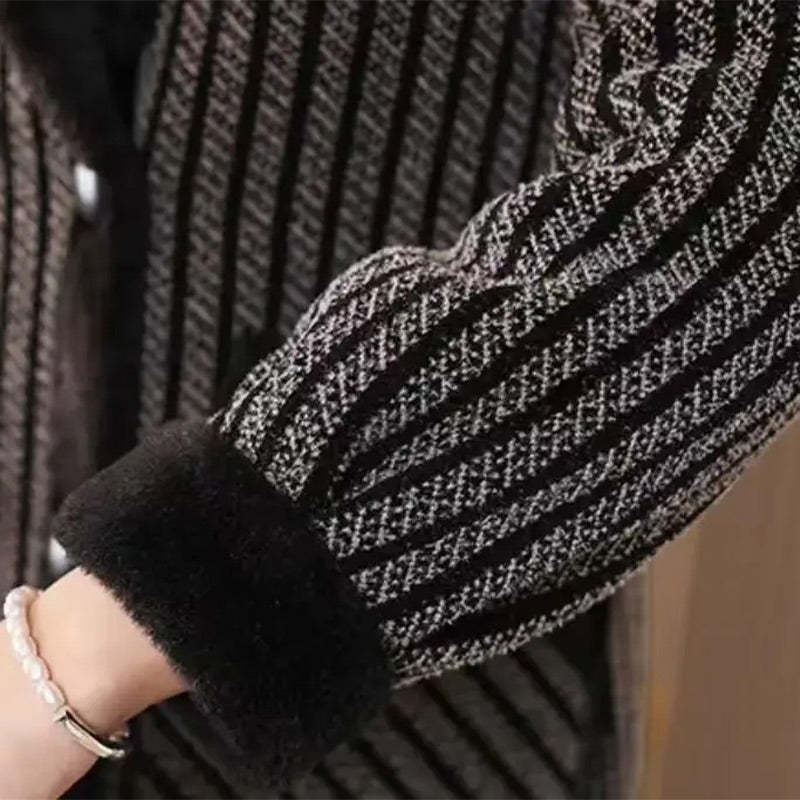 🔥NEW HOT SALE✨High Quality✨Women's Double Breasted Coat with Plush Lining