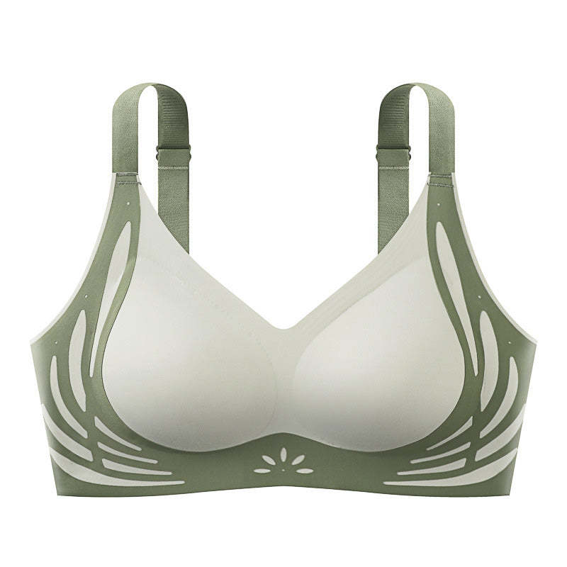 ✨Color-Blocked Non-Marking Gathered Push-Up Bra