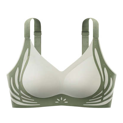 ✨Color-Blocked Non-Marking Gathered Push-Up Bra