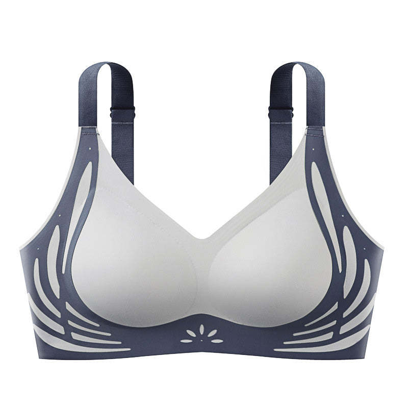 ✨Color-Blocked Non-Marking Gathered Push-Up Bra