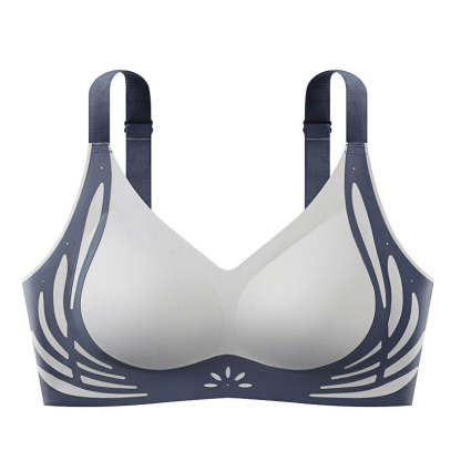 ✨Color-Blocked Non-Marking Gathered Push-Up Bra