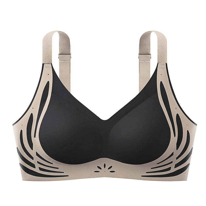 ✨Color-Blocked Non-Marking Gathered Push-Up Bra