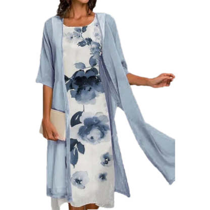 🔥Women's Two-Piece Floral Print Suit Dress