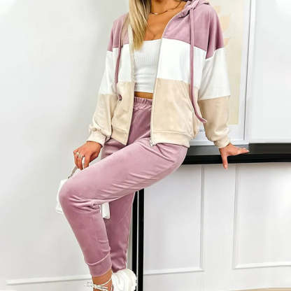 Women’s Colorblock Casual Tracksuit