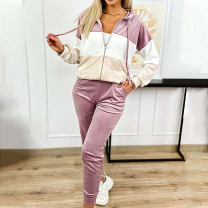 Women’s Colorblock Casual Tracksuit
