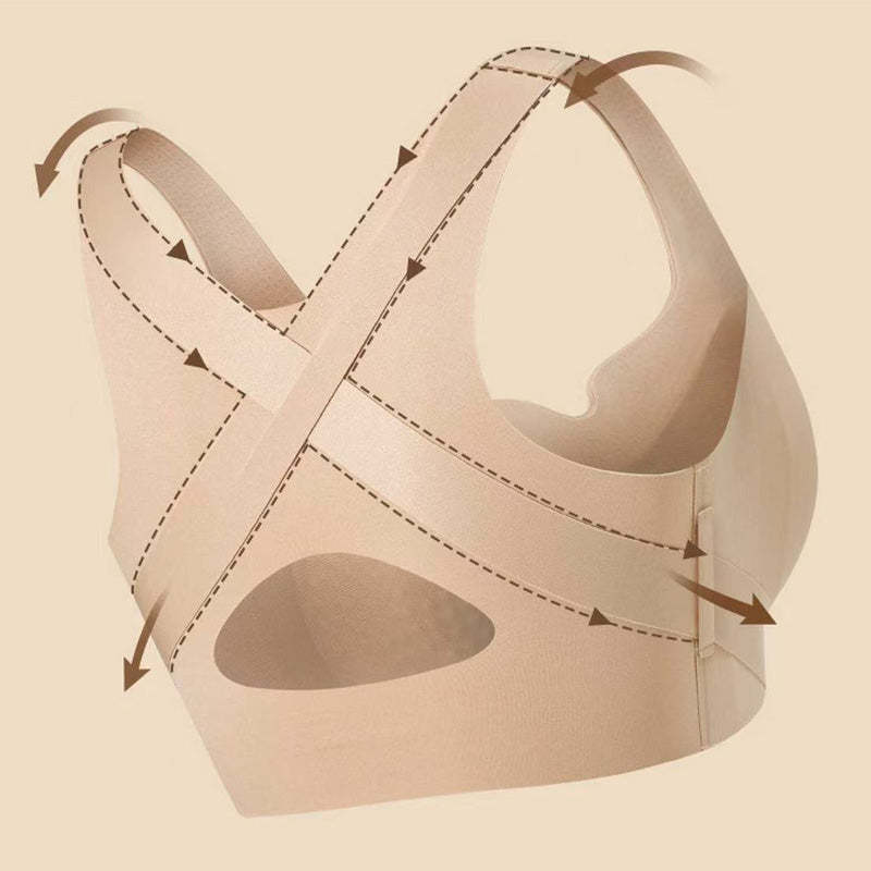 💕Women's Front Closure Seamless Back Support Posture Bra🎁