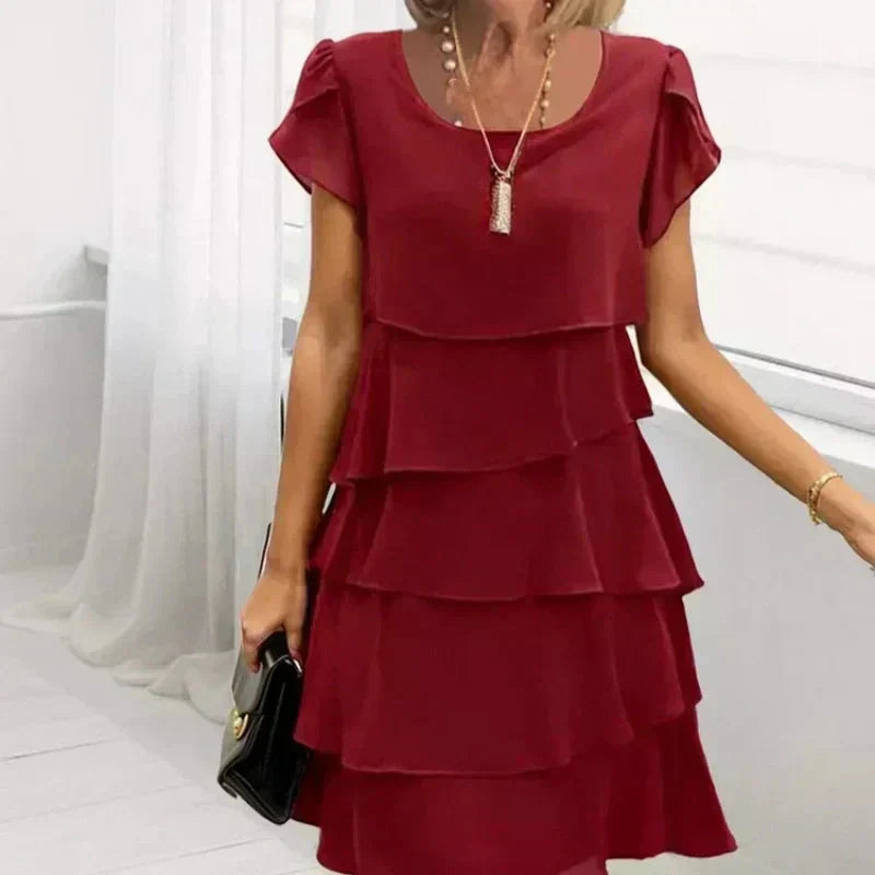 🌸Spring Specials💐 Women's Casual Wave Cut Ruffle Dress