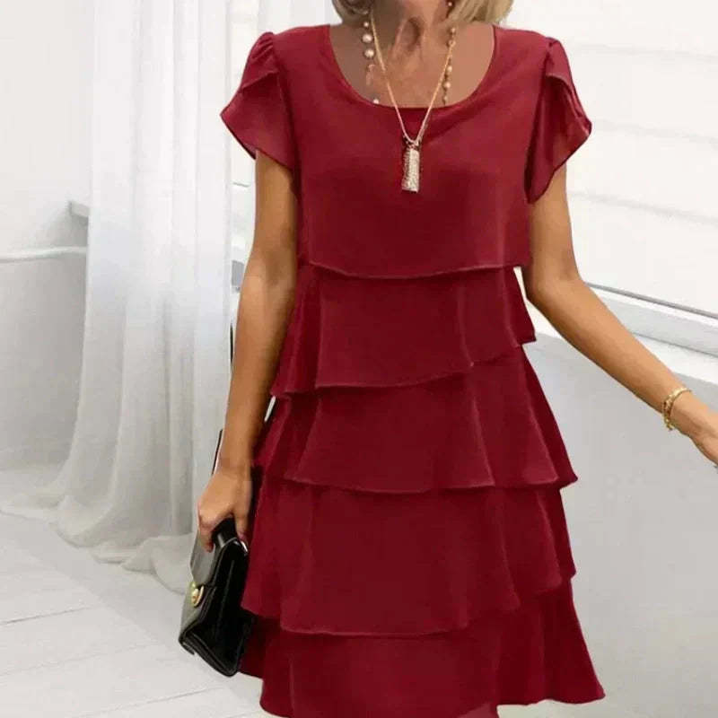 🌸Spring Specials💐 Women's Casual Wave Cut Ruffle Dress