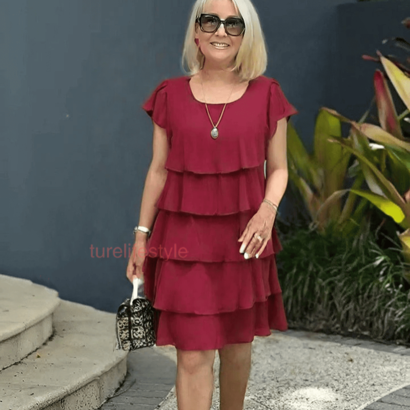 🌸Spring Specials💐 Women's Casual Wave Cut Ruffle Dress