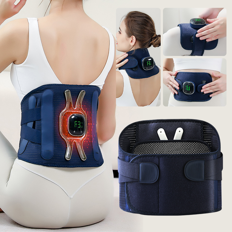 Cordless Lower Back Massager with Heat & Lumbar Support