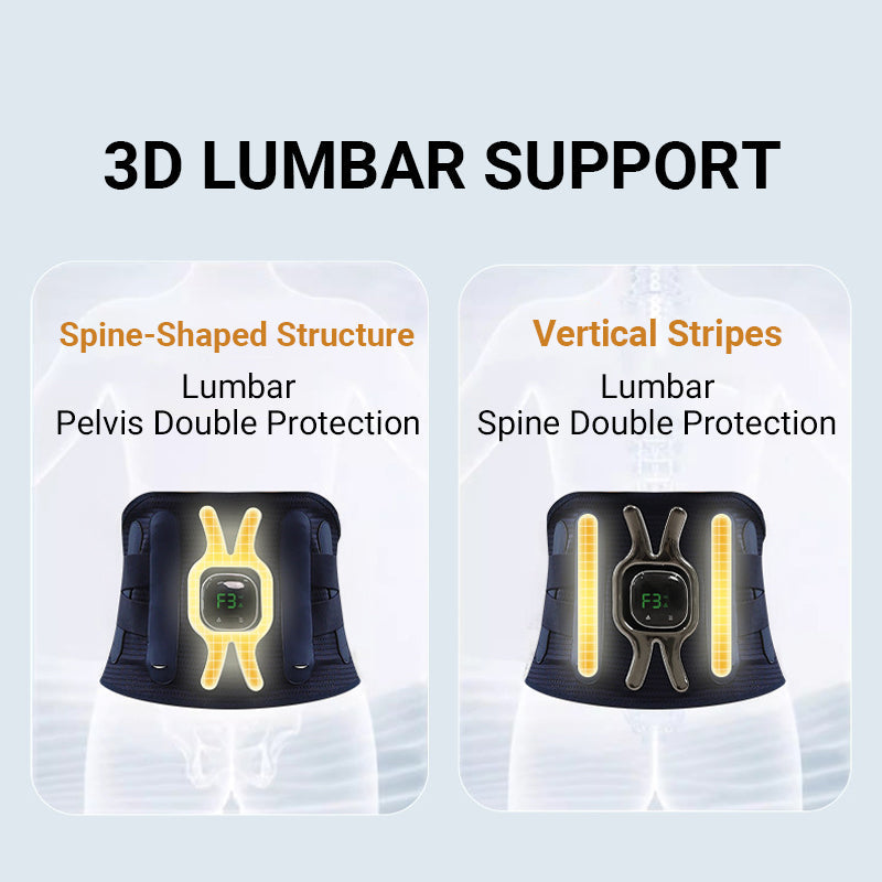 Cordless Lower Back Massager with Heat & Lumbar Support