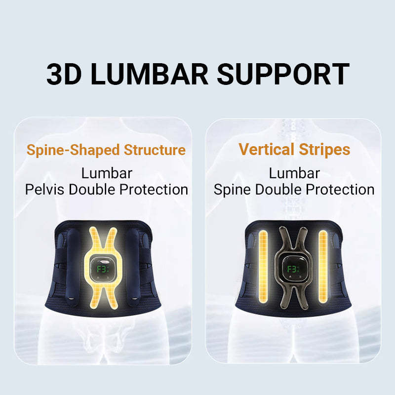 Cordless Lower Back Massager with Heat & Lumbar Support