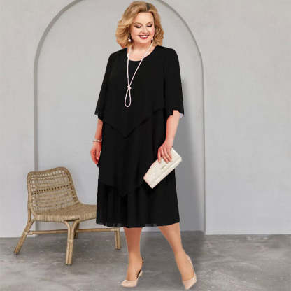 👗Plus Size Layered Midi Dress