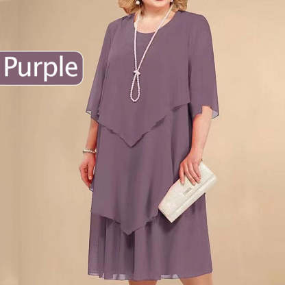 👗Plus Size Layered Midi Dress