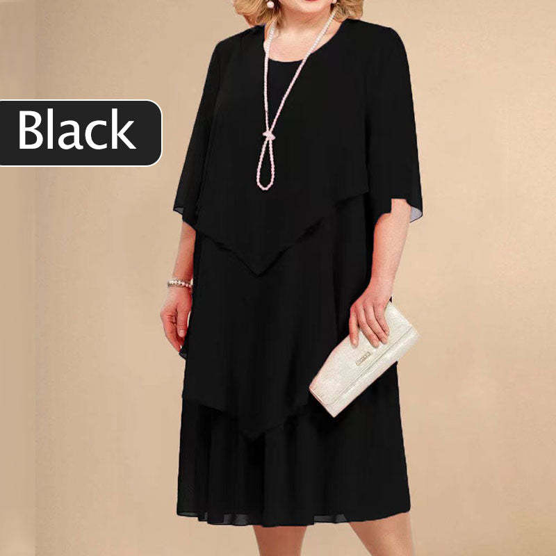 👗Plus Size Layered Midi Dress