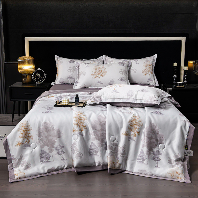Cooling Breathable Floral Bed Sheet 4-Piece Set