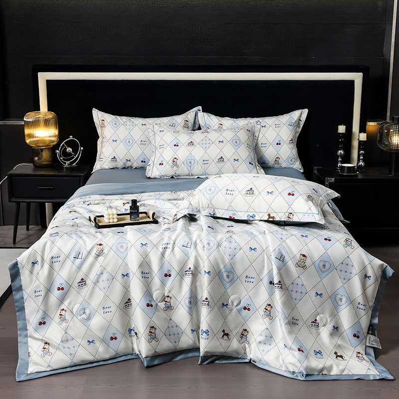 Cooling Breathable Floral Bed Sheet 4-Piece Set