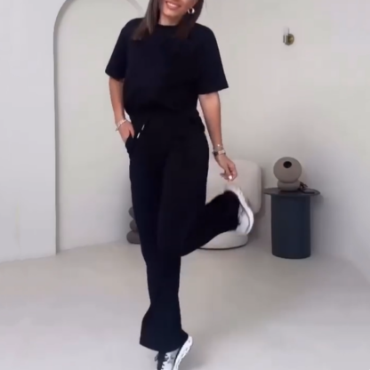 ✨Trending Now ✨Chic Women's 2-Piece Outfit – Comfy Top & Matching Pants