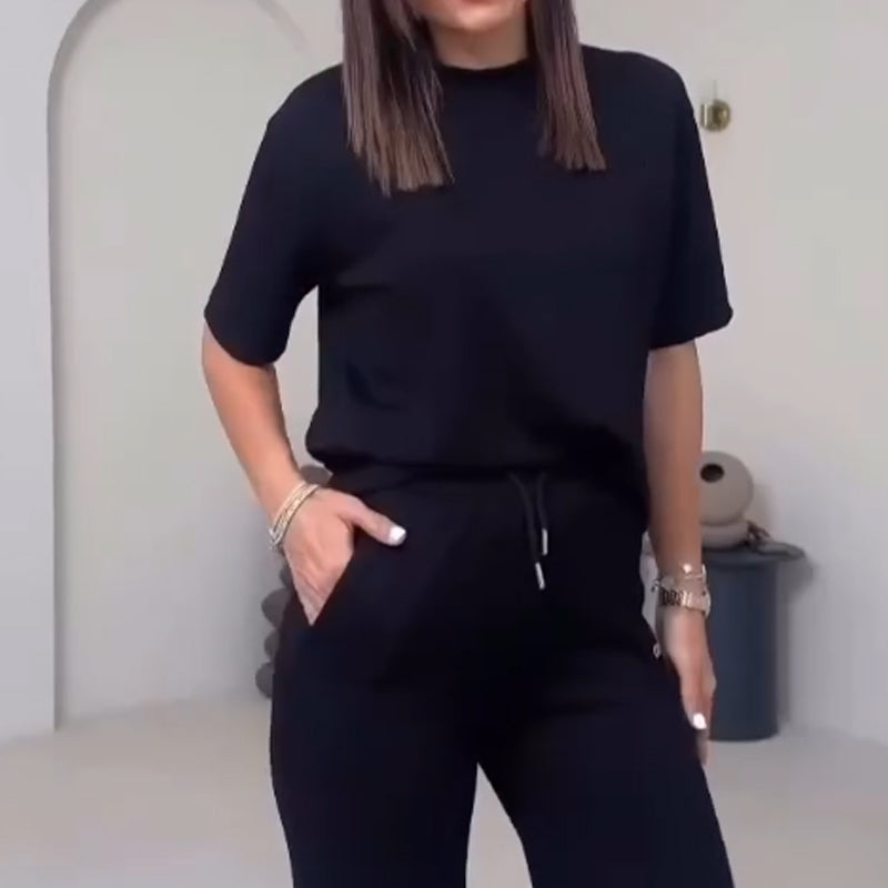 ✨Trending Now ✨Chic Women's 2-Piece Outfit – Comfy Top & Matching Pants